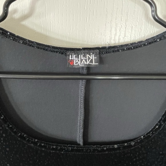 Vintage Helene Blake Womens Velvet Maxi Dress Size M Black Witchy Y2K Whimsigoth - Picture 2 of 11